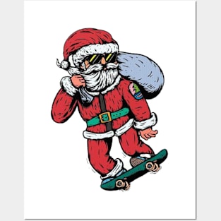 Skate santa Posters and Art